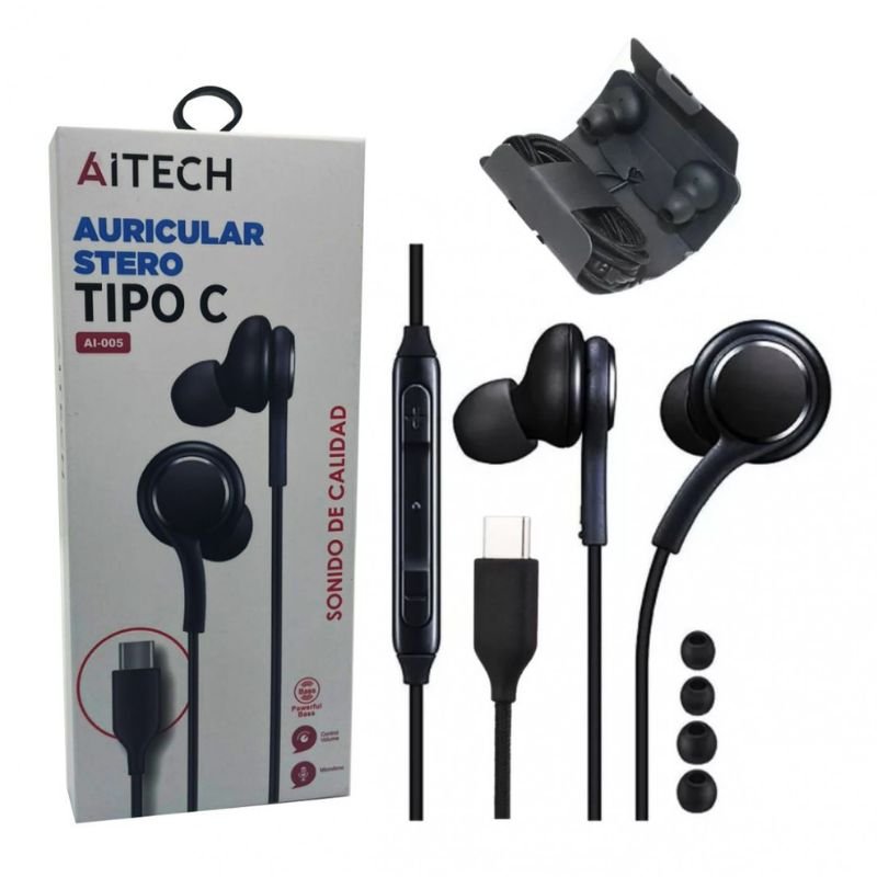 Auricular Aitech Ai-005 Con Microfono Tipo C