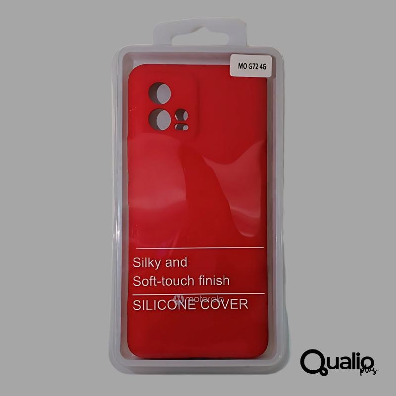 Funda Silicona Con Logo Gama Rojo Motorola E13