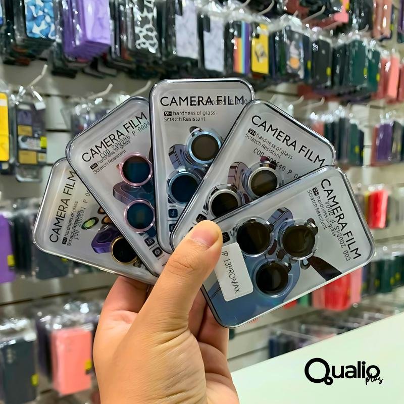 PROTECTOR CAMARA IPHONE 15/15 PLUS INDIVIDUAL NEGRO-ROSA-CELESTE