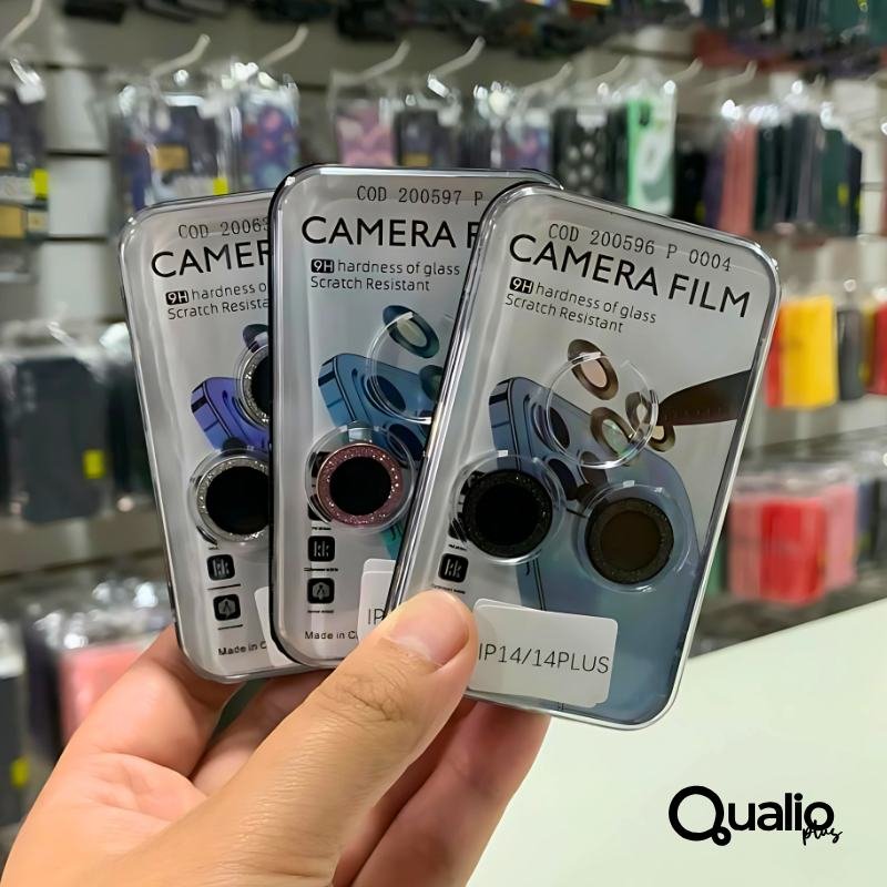 Protector De Camara Individual Brillo Negro Iphone 15/15 Plus