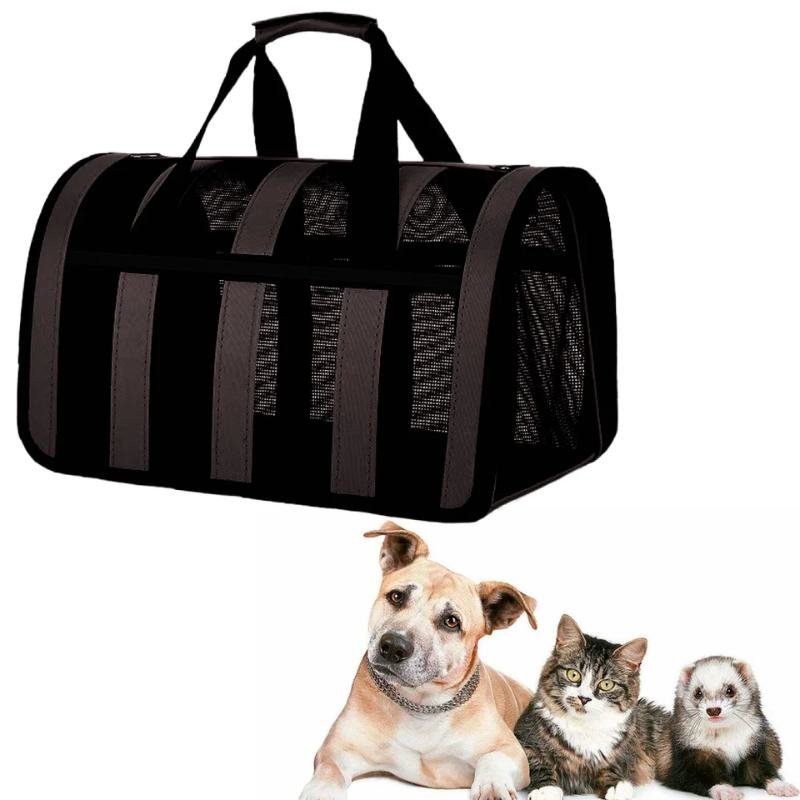 Bolso Transportador Rayado Para Mascotas Beepaw Medium