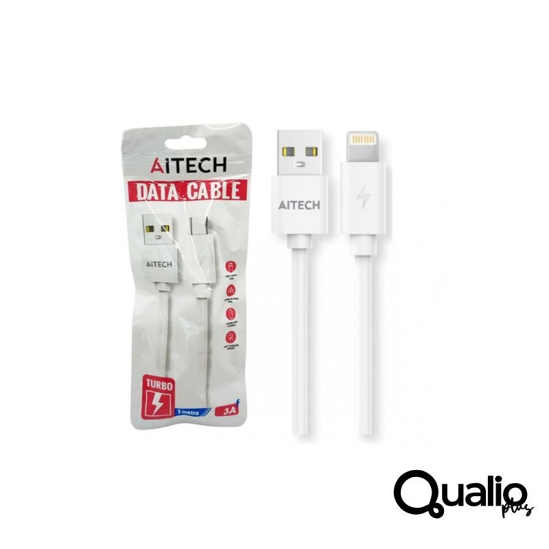 Cable Usb Aitech Turbo 3A Iphone 1M Blanco