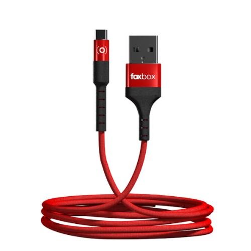 CABLE FOXBOX ROUND TYPE-C ROJO