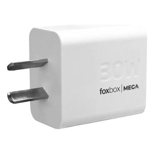 CARGADOR DE PARED GAN FOXBOX MEGA 30W BLANCO