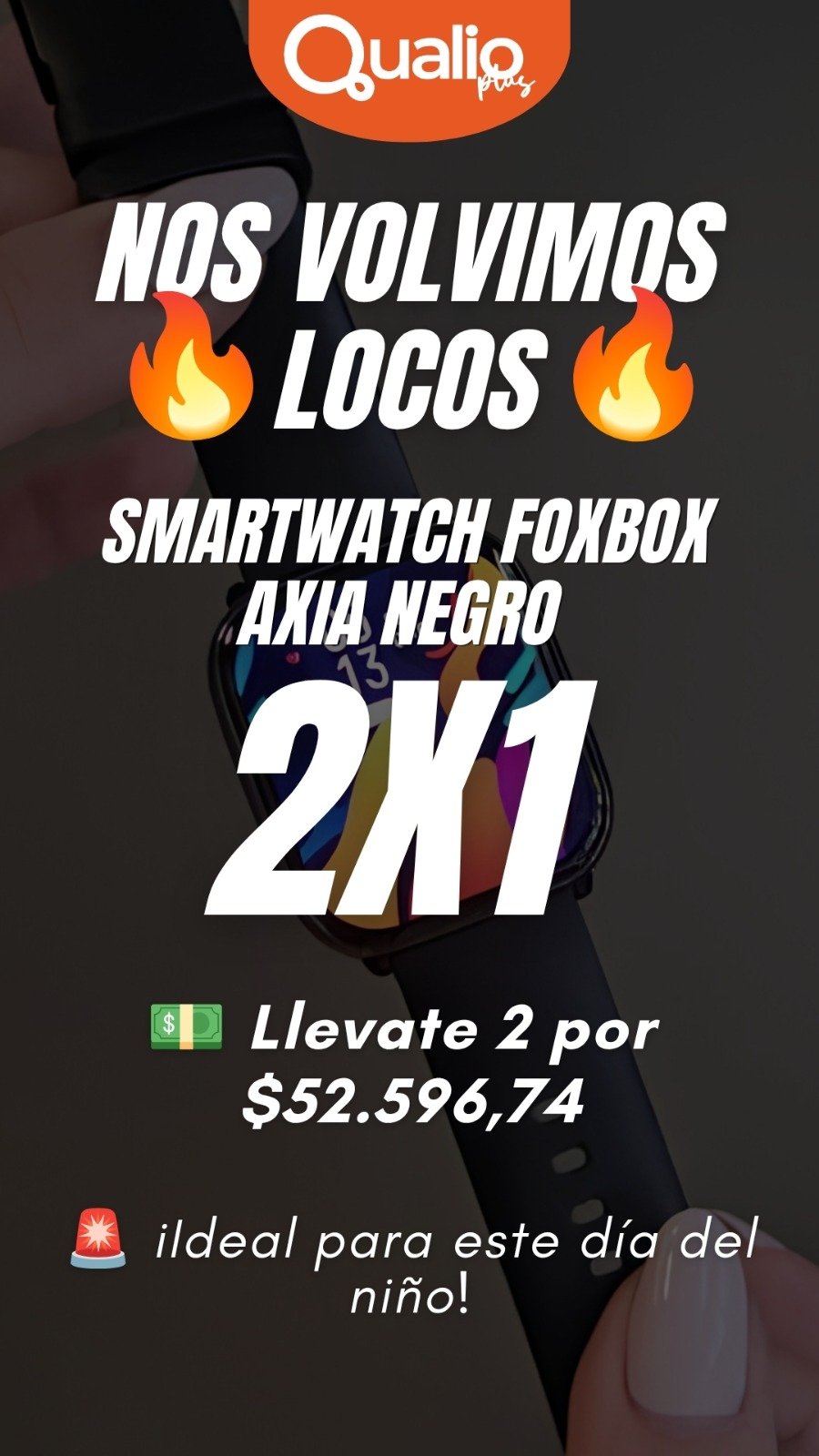 Alternative view of SMARTWATCH FOXBOX AXIA NEGRO
