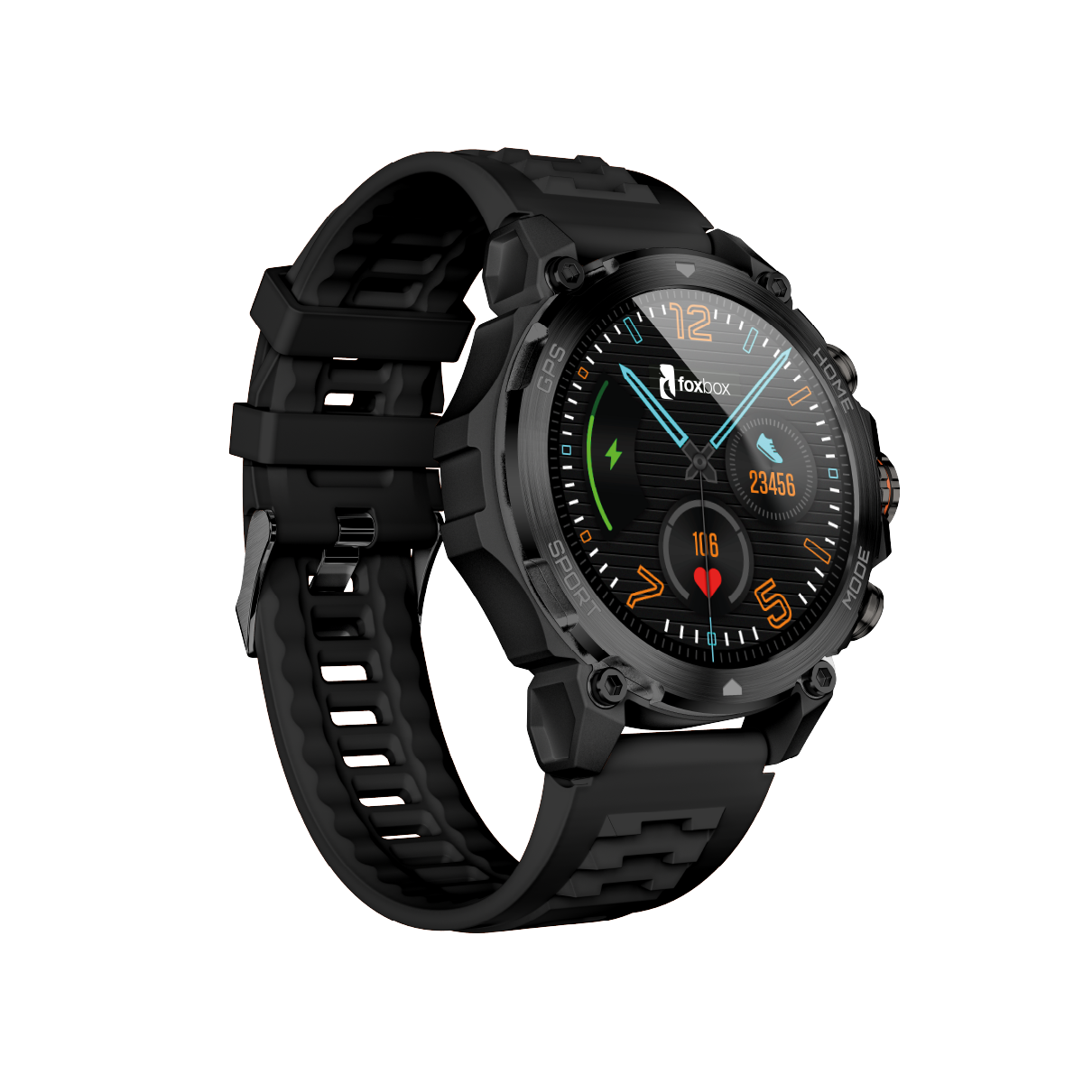 SMARTWATCH DEPORTIVO ZEON NEGRO CON MALLA EXTRA NARANJA - Imagen 3
