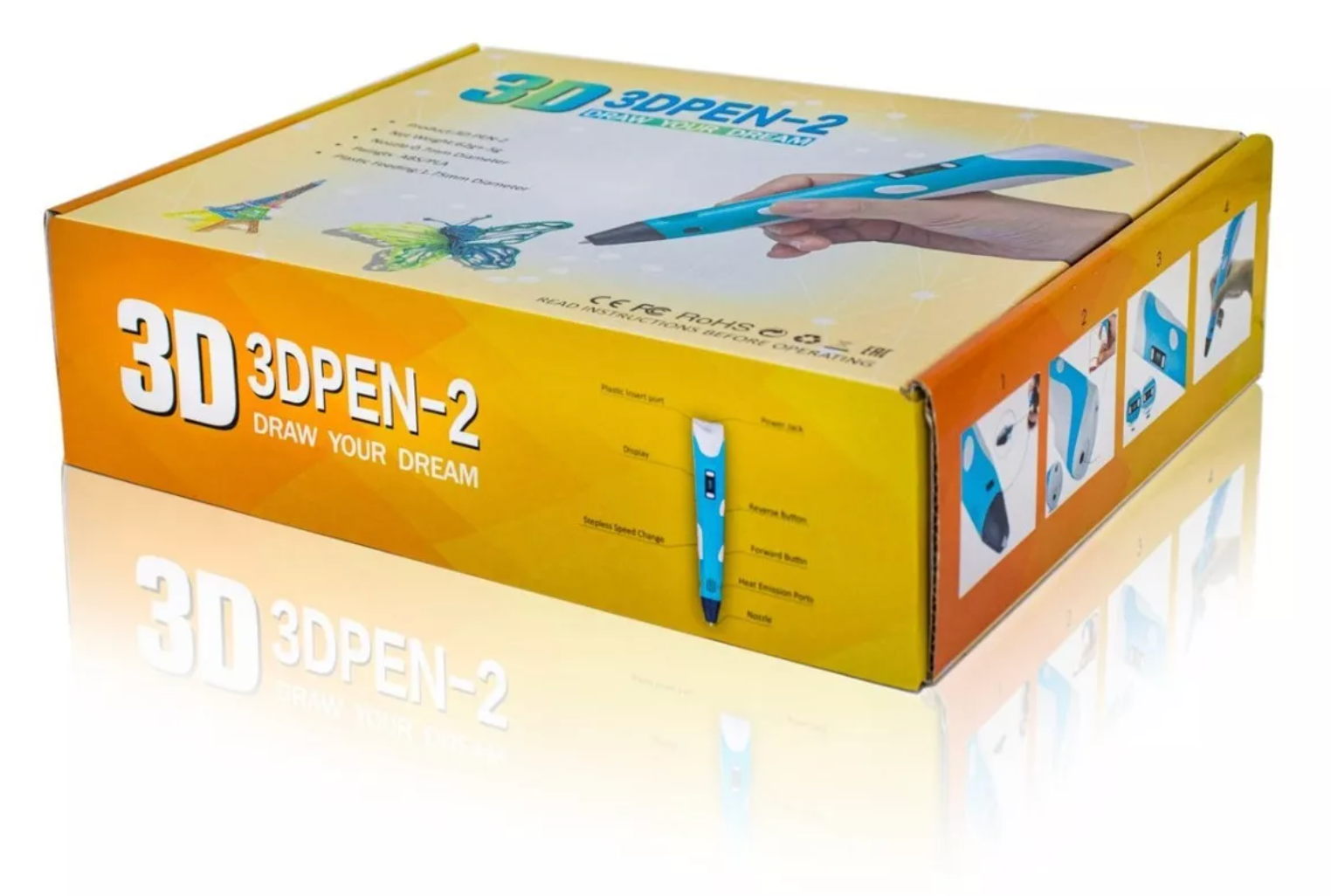 XIENAN LAPIZ 3D BASE FILAMENTO - AMARILLO - Imagen 3