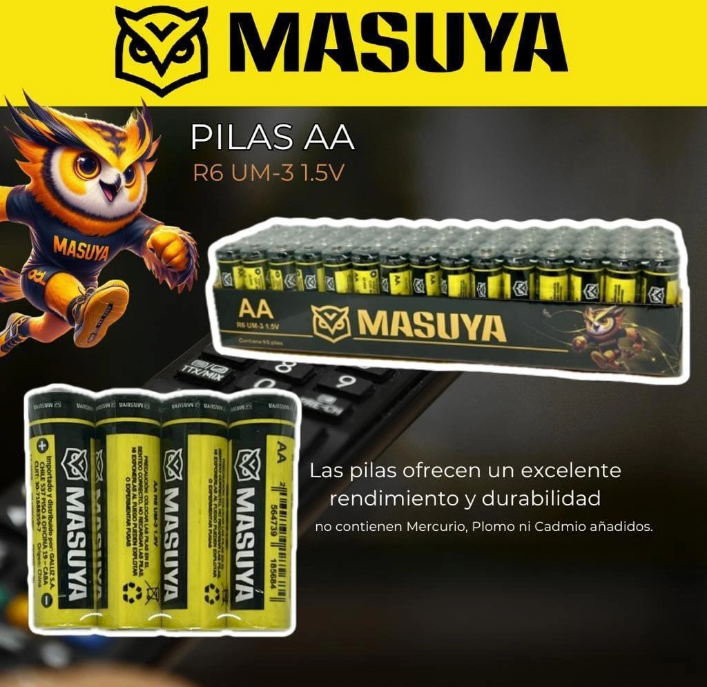 PACK DE PILAS AA 60 UNIDADES