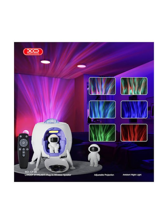 LAMPARA PROYECTORA CON PARLANTE NAVE ASTRONAUTA