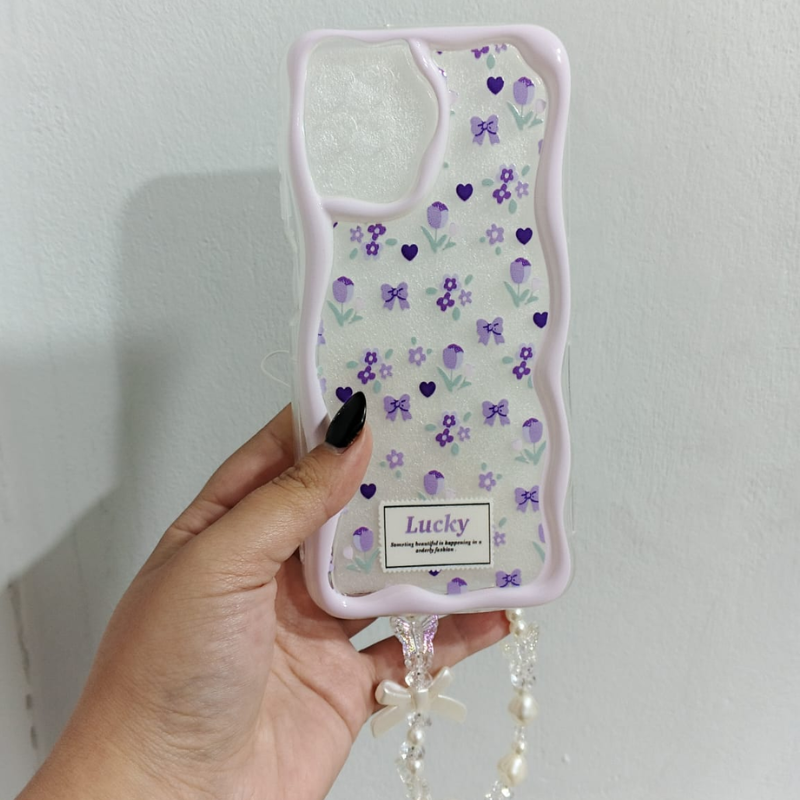 FUNDA TPU FLOWERS + STRAPS SAMSUNG A12