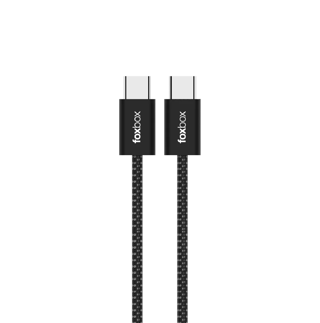CABLE FOXBOX NEXUS PRO 60W 1M TIPO C A TIPO C NEGRO - Imagen 3