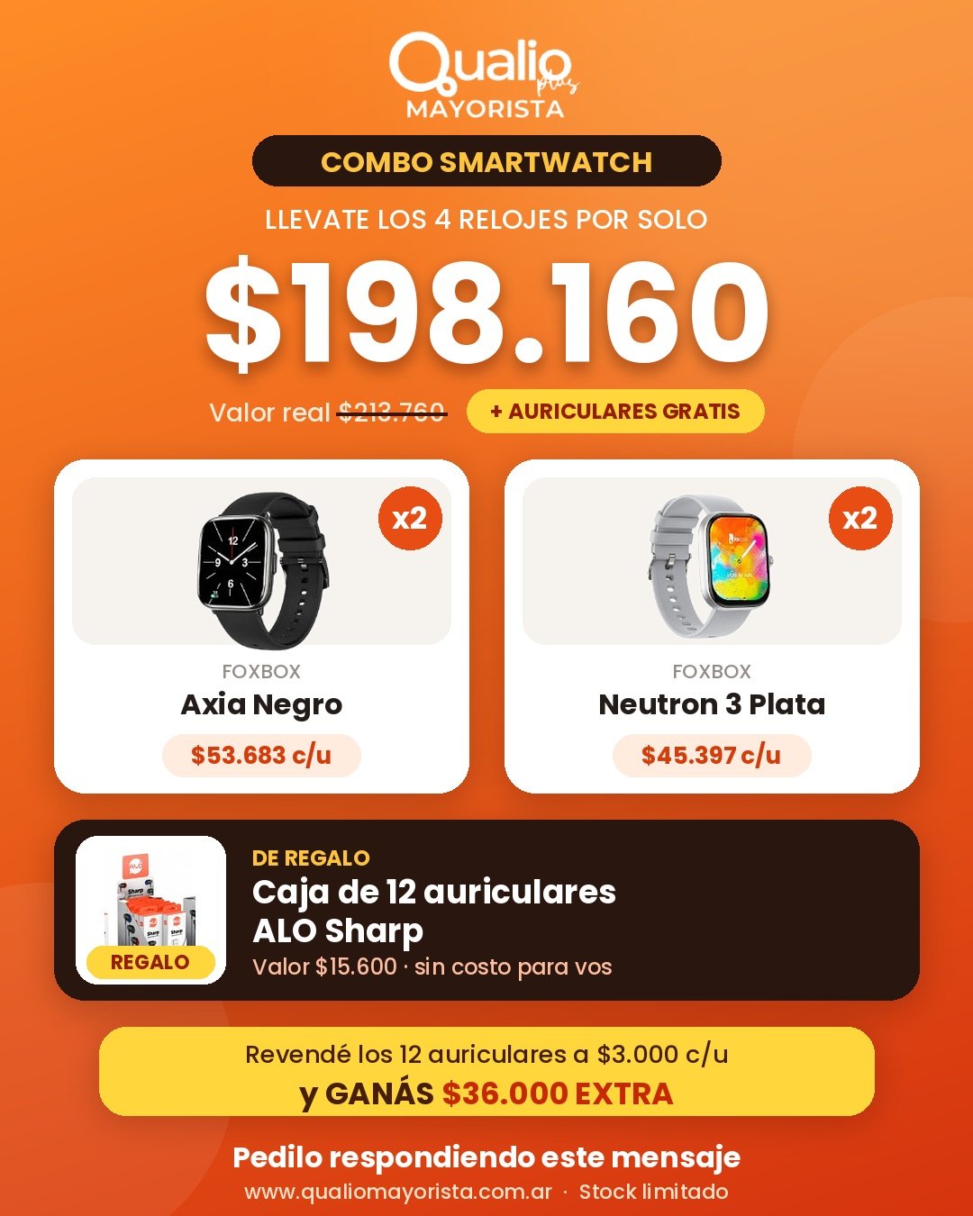 2 AXIA NEGRO + 2 NEUTRON 3.0 + CAJA SHARP POR 12 UNIDADES DE REGALO